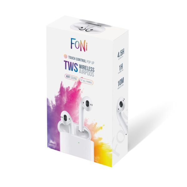 Qulaqlıq Airpods Foni FA77 white - Image 2