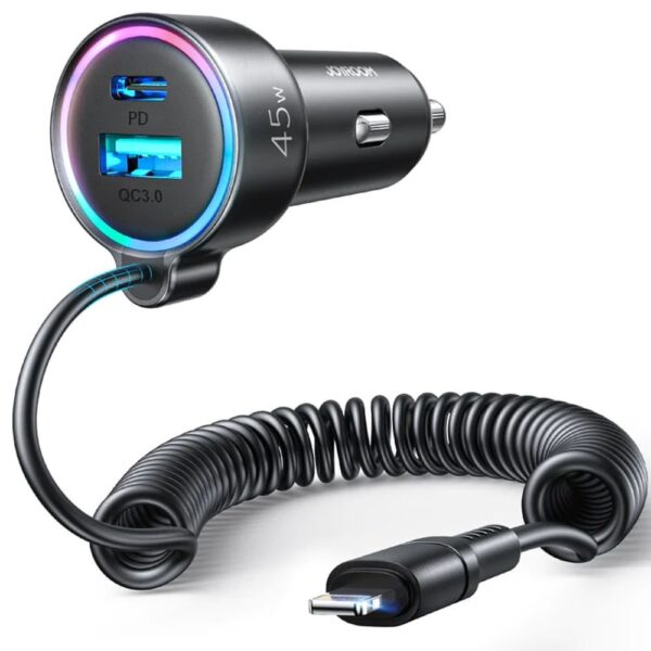 Avto adapteri Joyroom CL08 3in1 Lightning