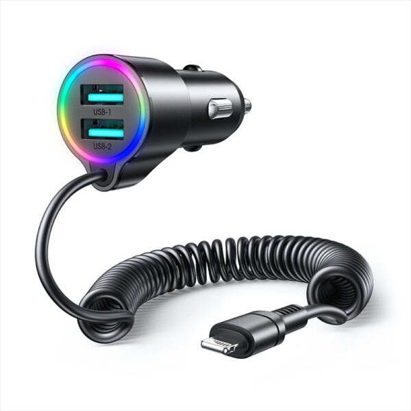 Avtomobil adapteri Joyroom JR-CL25 2USB 3in1 Lightning